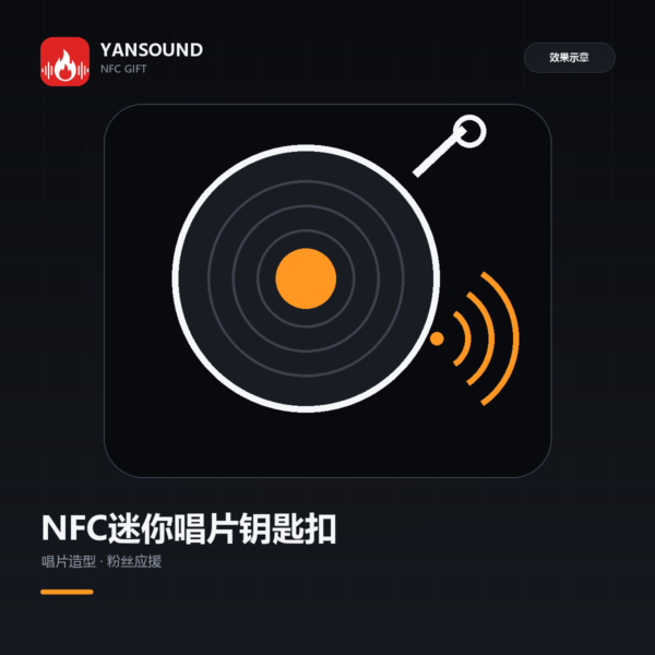 主播NFC迷你唱片钥匙扣定制｜CD造型挂件 粉丝应援周边